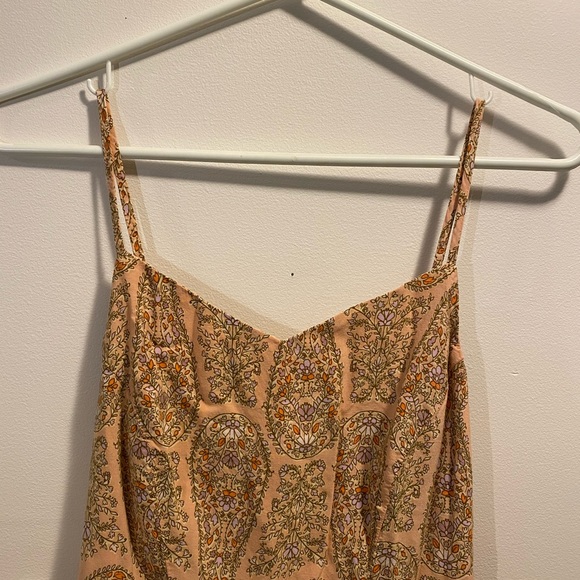 Peach Floral Summer Dress - Picture 2 of 6